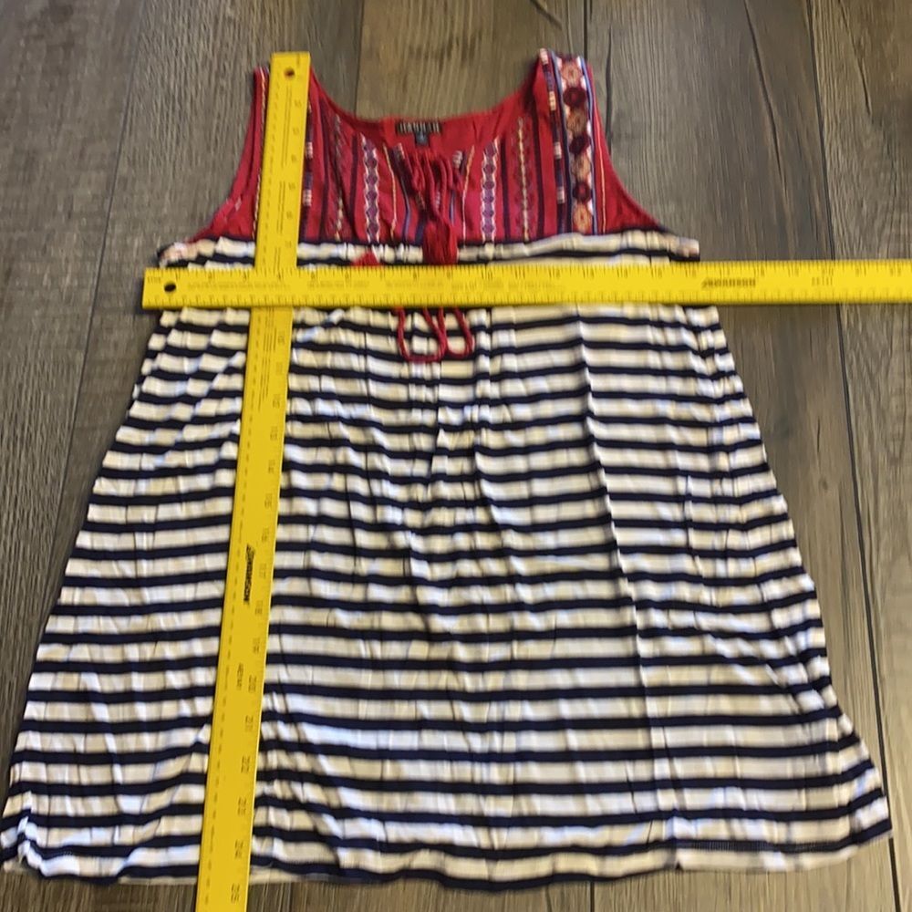 Hannah Womens Striped Embroidered Tank Top Size Small - Picture 9 of 11